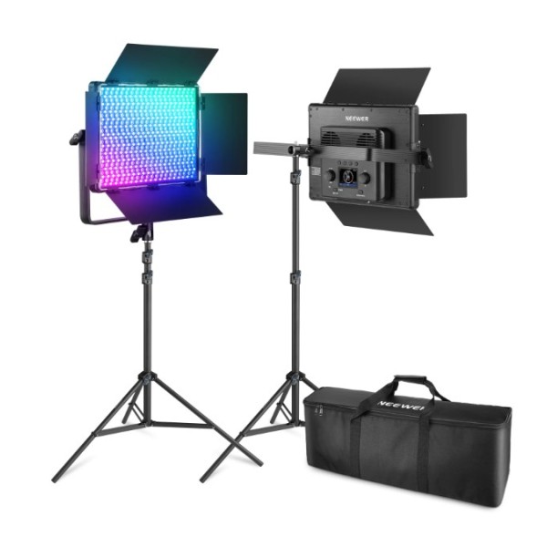 Neewer 2 Pack PL60C RGB LED Panel Video Light Kit - 10103536