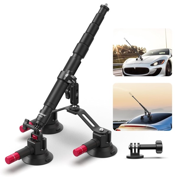 Neewer Car Mount for Camera 3 In 1 Suction Cups Mount Kit with Extension Rod - 10103631