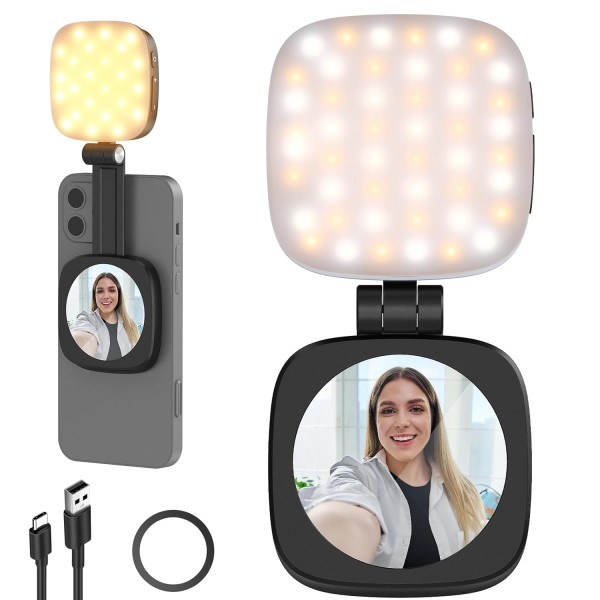 Neewer BASICS NL48B Magnetic Selfie Light as Stand and Mirror - 10105471