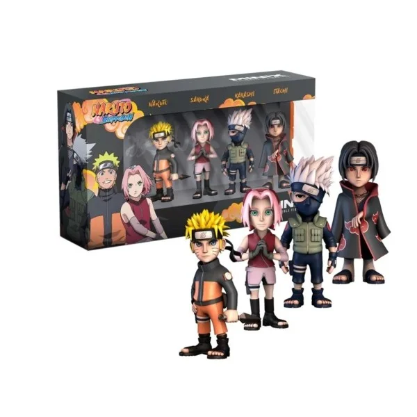Minix NARUTO SHIPPUDEN Naruto, Kakashi, Itachi Pack 4 Fig. Minix 7cm - 14811-T