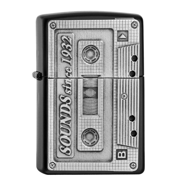 Zippo Lighter Cassette Tape Emblem
