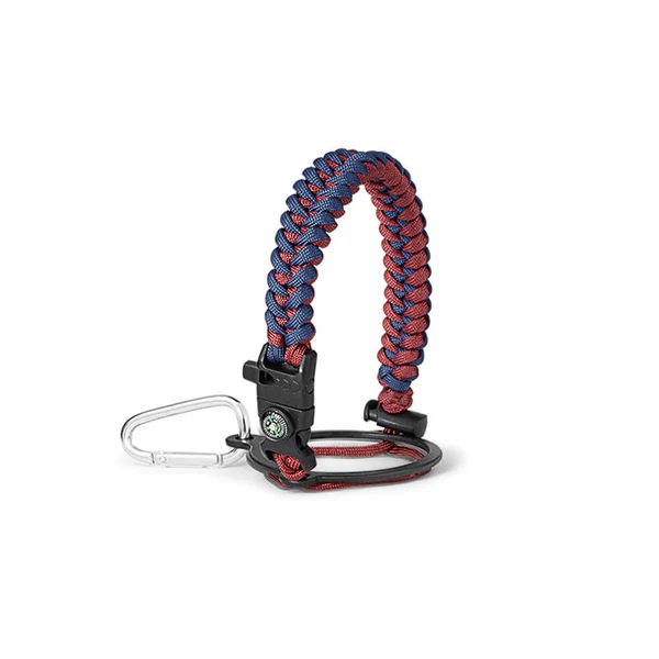 Buzio Paracord Carrier Strap Cord-Fits Wide Mouth Bottle, Ruby Red Navy - 2008604