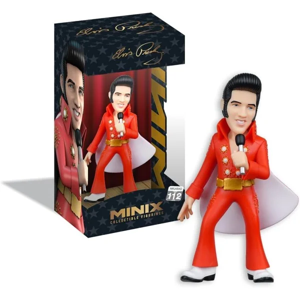 Minix Elvis Red Suit Figurines Collectibles 12cm - 21031-TT