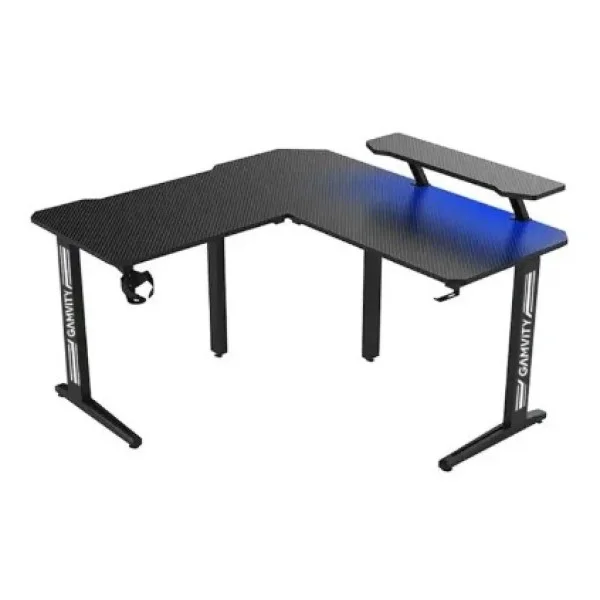 Gamvity Gaming Corner Modern L Shaped Computer Desk (140/130x60x73) cm - Black