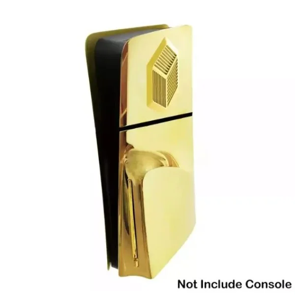 Replacement Faceplate For Ps5 Console Slim Disk Version - Electroplated Gold