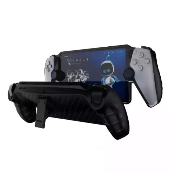 TPU Stripe Case with Stand for PlayStation Portal - Black