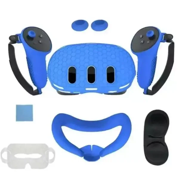 Oculus Silicone Kit for Meta Quest 3 with PP Bag - Blue