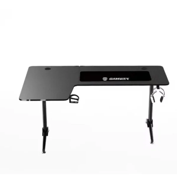 Gamvity Professional L Shaped Gaming Desk - Left Black