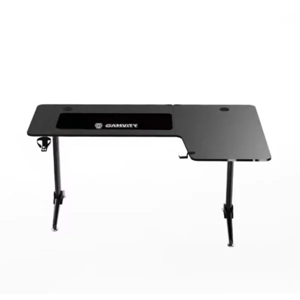 Gamvity Professional L Shaped Gaming Desk - Right Black