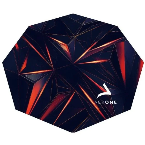 Aerone Red Glass Gaming Floor Mat