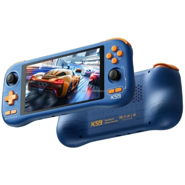 K59 Retro Handheld Game Console 5.5" HD Screen 6GB/128GB – Blue