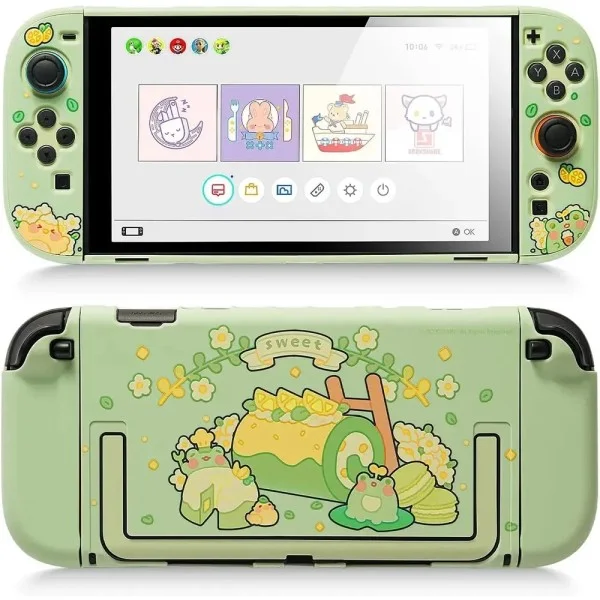 GeekShare Protective Shell Dockable Hard Case For Nintendo Switch 2 - Matcha Froggy