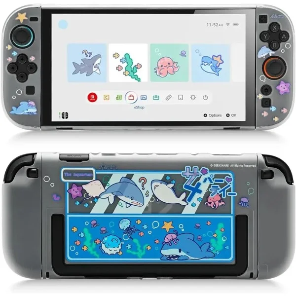 GeekShare Slim Cover Case for Nintendo Switch 2 - Shark Party