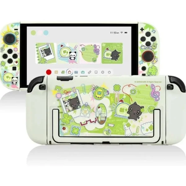 GeekShare Protective Shell Dockable Hard Case for Nintendo Switch 2 - Lucky Clover Memo