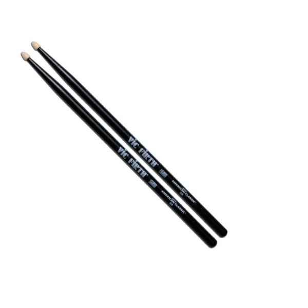 Vic Firth American Classic 5B with Black finish Drumsticks - 5BB