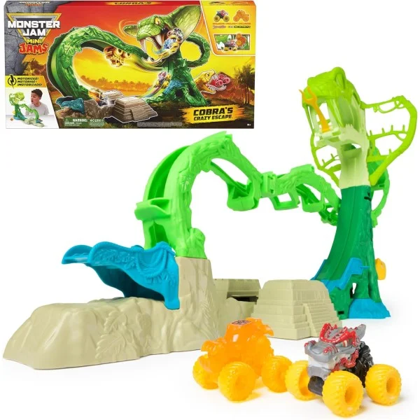 Monster Jam Mini Jams, Cobra&rsquo;s Crazy Escape 28&rdquo; Motorized Playset - 6072595-T
