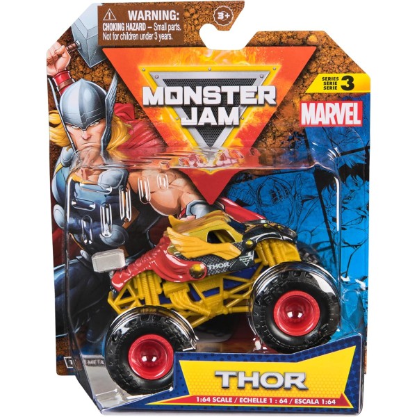 Monster Jam Marvel Vehicles 1:64 1-PK Thor - 6074265-T