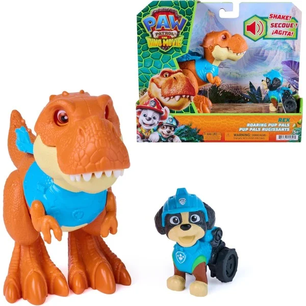 Paw Patrol Movie3 Dino Fig Roaring Pup Pals Rex - 6076366-T