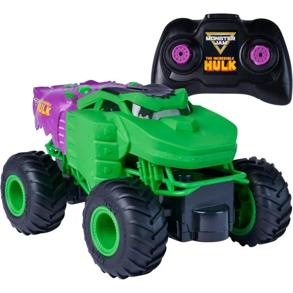 Monster Jam Marvel the Hulk RC Toy Monster Truck, 1:24 Scale - 6076629-T