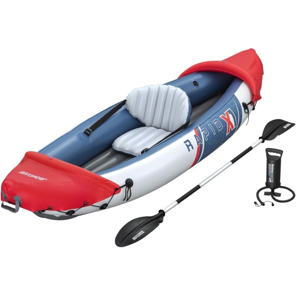Bestway Hydro Force Rapid X1-2.9m Single Seat Kayak Set, Multi-Colour - 65176