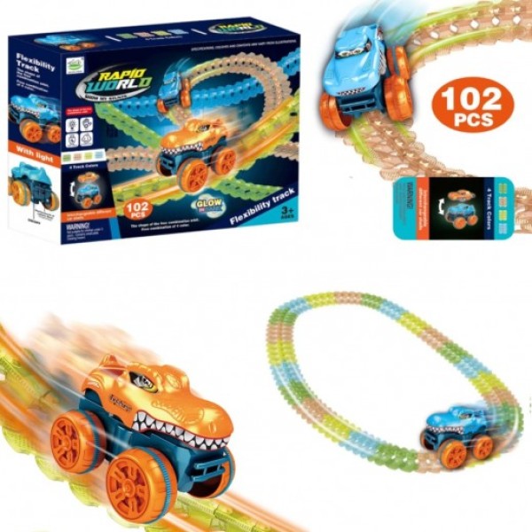 JZC Racetrack Playset for Boys 102 Pieces - 6688-518