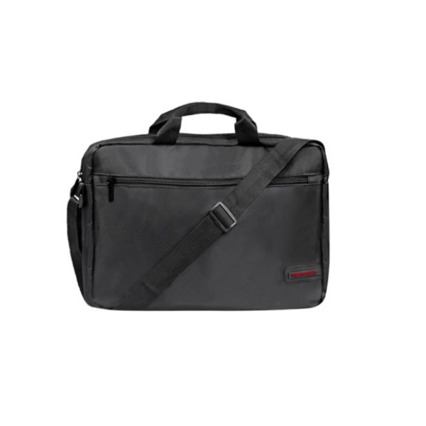 Promate Premium Lightweight Messenger Bag for Laptops up to 15.6&rdquo; with Front Storage Zipper, Black - Gear-MB