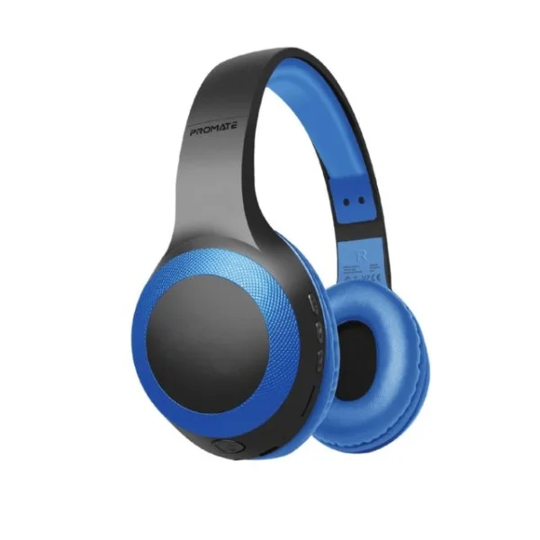 Promate LaBoca High Fidelity Over-Ear Wireless Headphone, Blue