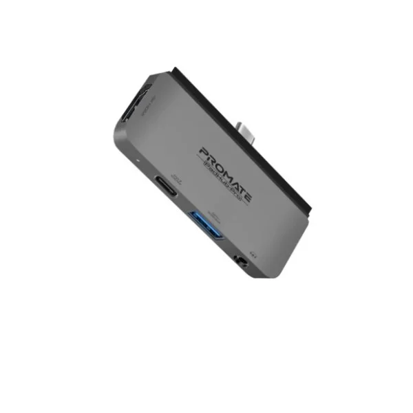 Promate 4-in-1 USB-C Multimedia Hub with 100W Power Delivery - PadHub-Pro