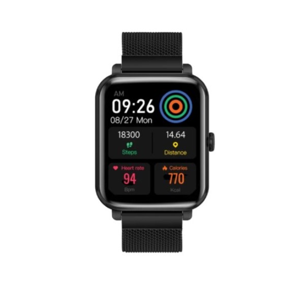 Promate SuperFit&trade; Smartwatch with Media Storage, Black
