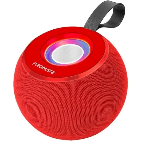 Promate LumiFlux&trade; Wireless High-Definition Speaker, Red - Juggler