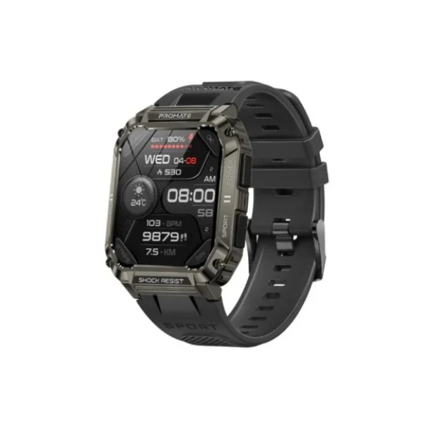 Promate ActivLife&trade; Smartwatch with Wireless BT Calling, Black - XWATCH-S19