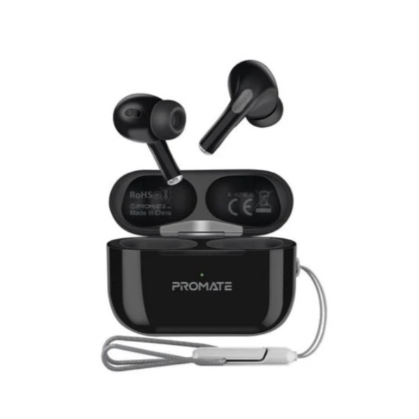 Promate High Definition InteliTouch TWS Earphone, Black - Harmoni-Pro