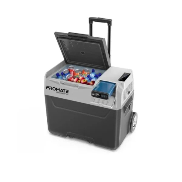 Promate CoolFast&trade; 40 Liters Portable Outdoor Mini Refrigerator with 52000mAh Powerpack - PowerCooler-40