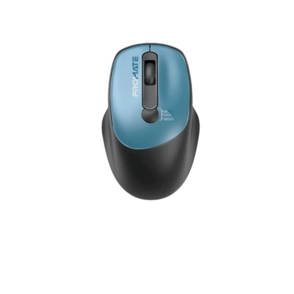 Promate EZGrip&trade; Ergonomic Wireless Mouse, Blue - UniGlide