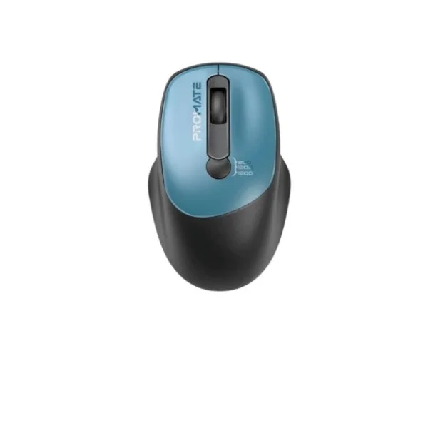 Promate EZGrip&trade; Ergonomic Wireless Mouse, Blue - UniGlide