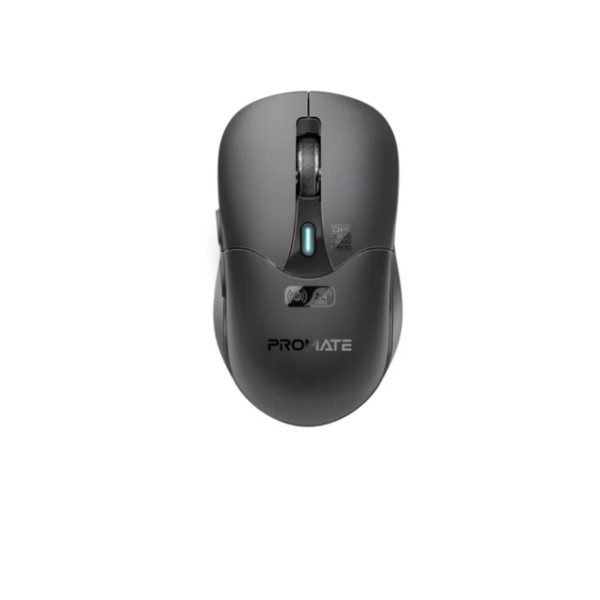 Promate Dual Mode Rechargeable Wireless Mouse with BT & RF Connectivity, Black - Samo