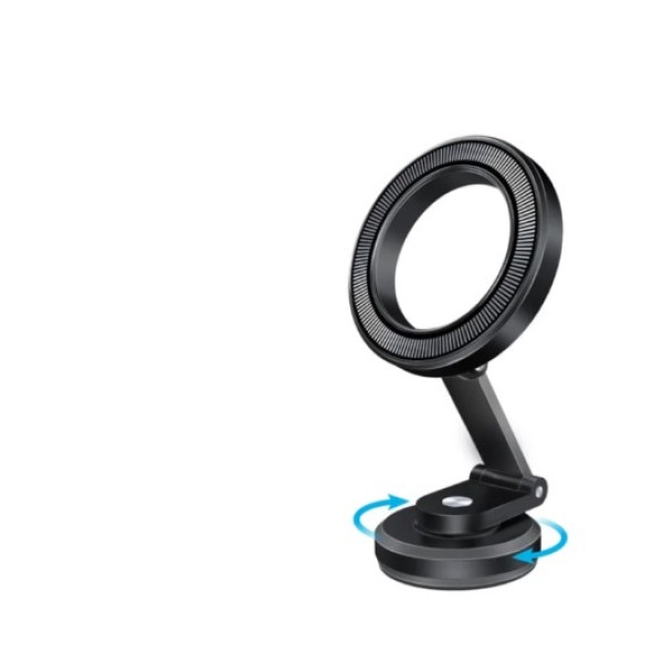 Promate MagGrip&trade; 360&deg; Cradleless Foldable Magnetic Ring Smartphone Holder, Black - MAGHOOP-HG