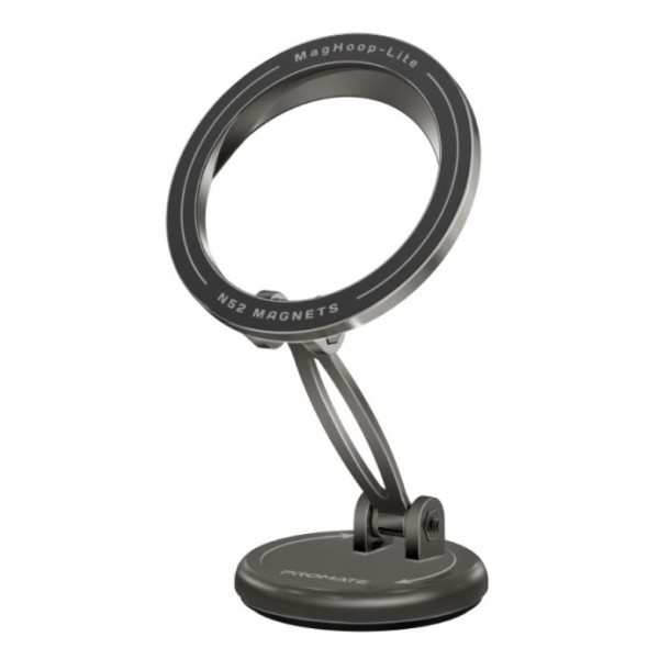 Promate 360&deg; Cradleless MagSafe Compatible Smartphone Mount, Grey - MAGHOOP-LITE