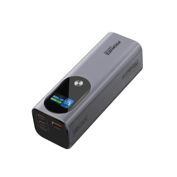 Promate 27,600mAh Ultra-Compact 160W Multi-Port PD 3.1 Power Bank with TFT LCD Screen - Titan-160