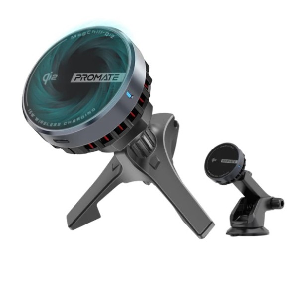 Promate ActiveCool Cradleless 15W Qi2 Certified Wireless SmartPhone Charger Mount - MagChill-Qi2