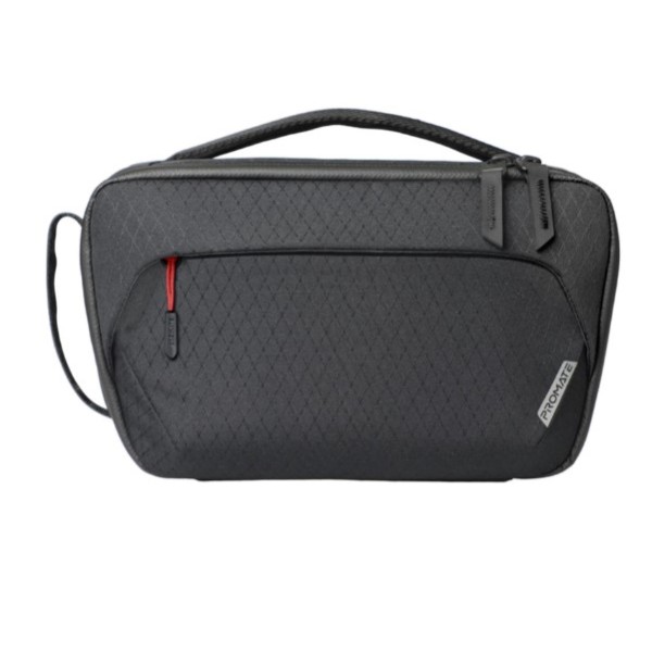 Promate Versatile Tech Essential Organizer Pouch Bag with Multiple Pocket, Black - URBANPOUCH