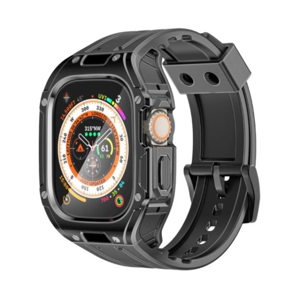 Promate Durable Protection Apple Watch Case with TPU Watch Band, Black