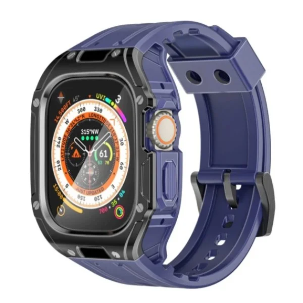 Promate Durable Protection Apple Watch Case with TPU Watch Band, Blue