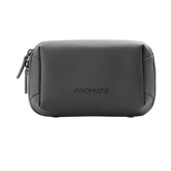 Promate Compact Tech Essential Organizer Pouch Bag with Multiple Compartments, Black - Velvena