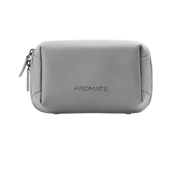 Promate Compact Tech Essential Organizer Pouch Bag with Multiple Compartments, Grey - Velvena