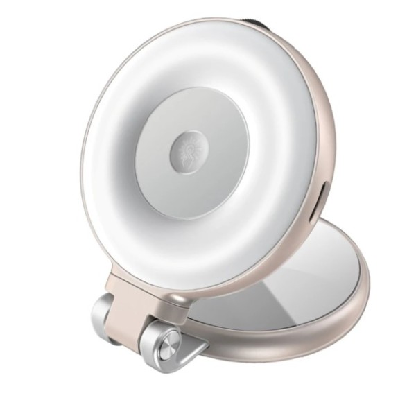 Promate 360&deg; Rotatable Ultra-Slim MagSafe Compatible Rechargeable LED Ring Light, Rose Gold - Maghalo Pro