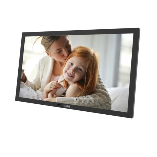 Promate 15.6" Vibrant Full HD Smart Multimedia Wi-Fi Digital Photo Frame, Black - Memoria-15
