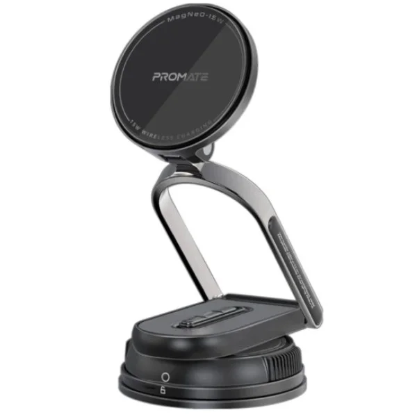 Promate Versatile Ultra-Thin Cradleless 15W MagSafe Compatible Car Charging Mount - MagNeo-15W