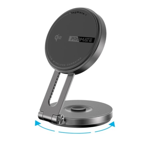 Promate 15W Qi2 Certified Extending Magnetic Wireless Smartphone Car Charging Mount - MagMate-1