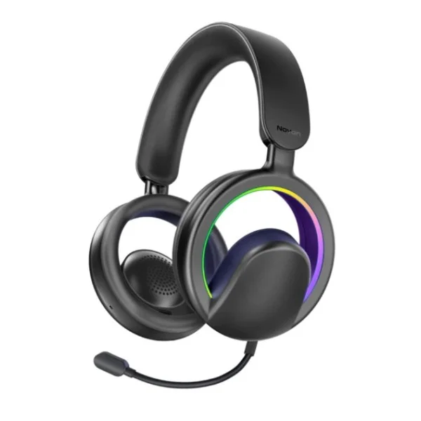 Promate Novon Open Ear Wireless Over-Ear Headphones with Detachable Mic, Black